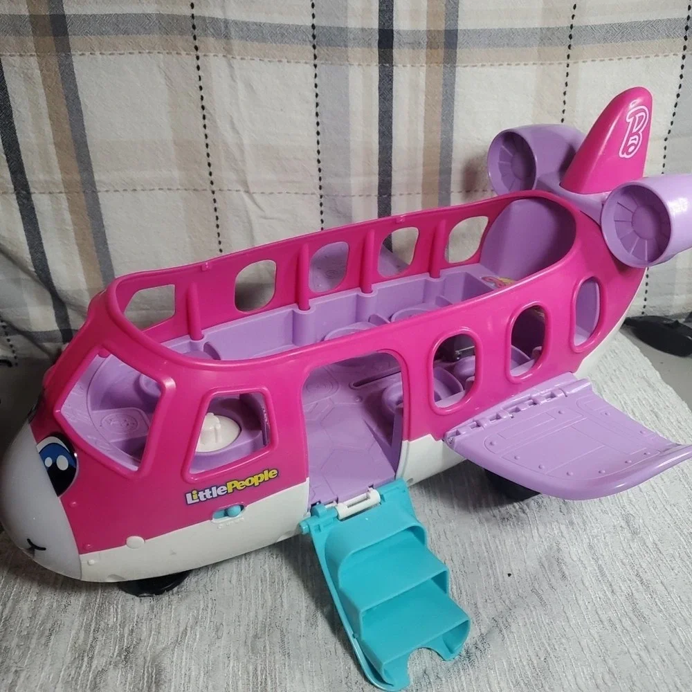 Fisher-Price Little People Barbie Dream Plane Toddler Toy Pink Jet Vehicle HJN53